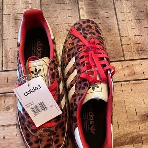 Adidas Samba OG with Leopard Print and Red Details